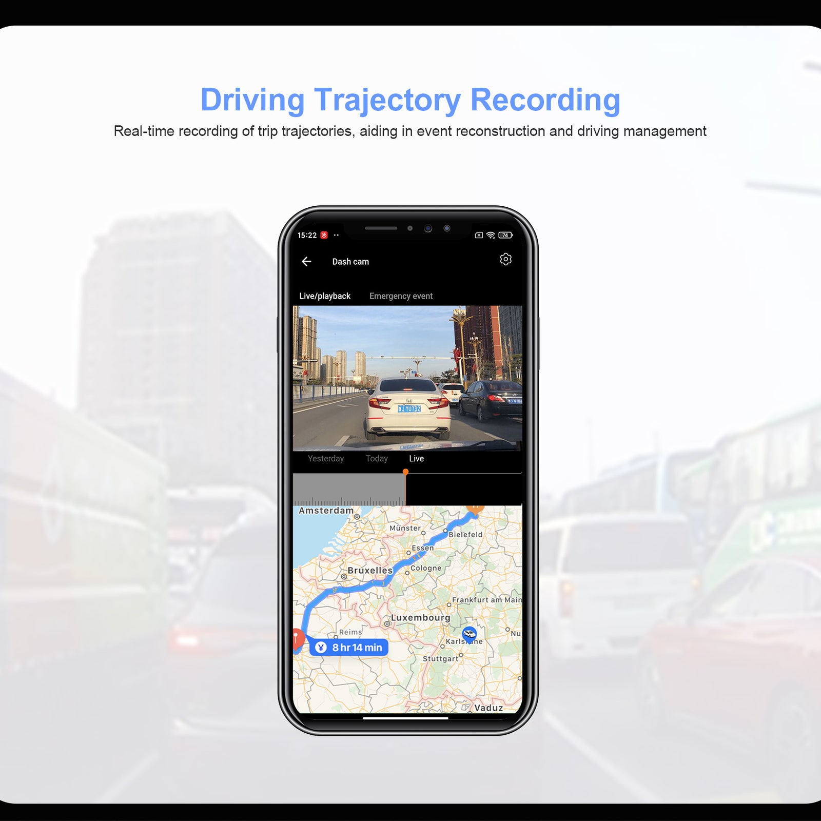 Dual Lens 2K Dash Cam 4G-Powered | Front Rear Recording + Parking Monitor