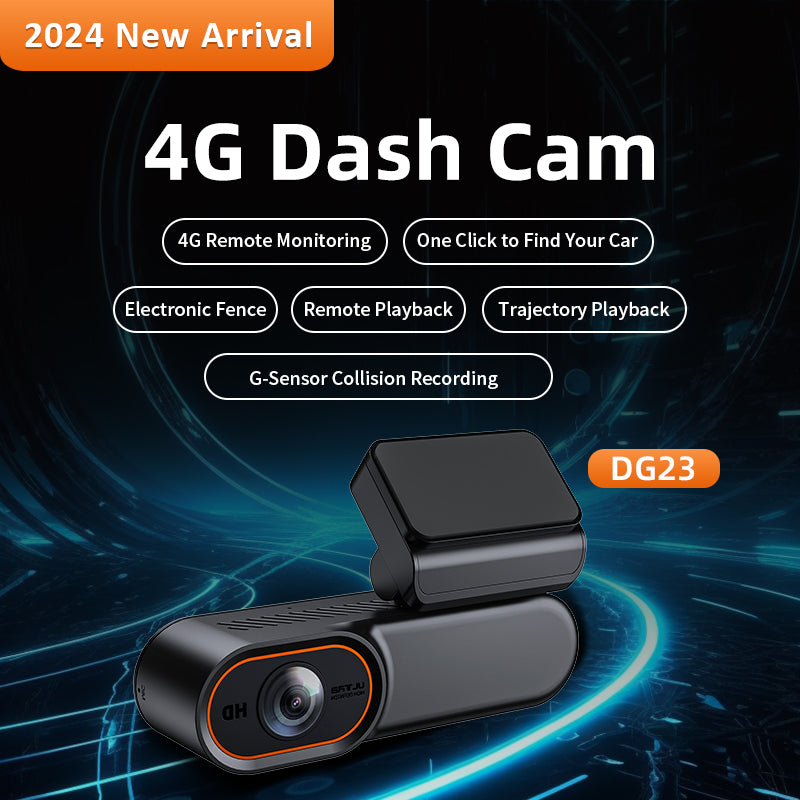 DG23 4G Dash Cam Single Lens - 1080P HD Night Vision WiFi Remote View Car Recorder