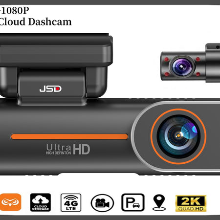 4G GPS Dash Cam with Real-Time APP Monitoring | Front 2K Rear 1080P, Exclusive Private Mold