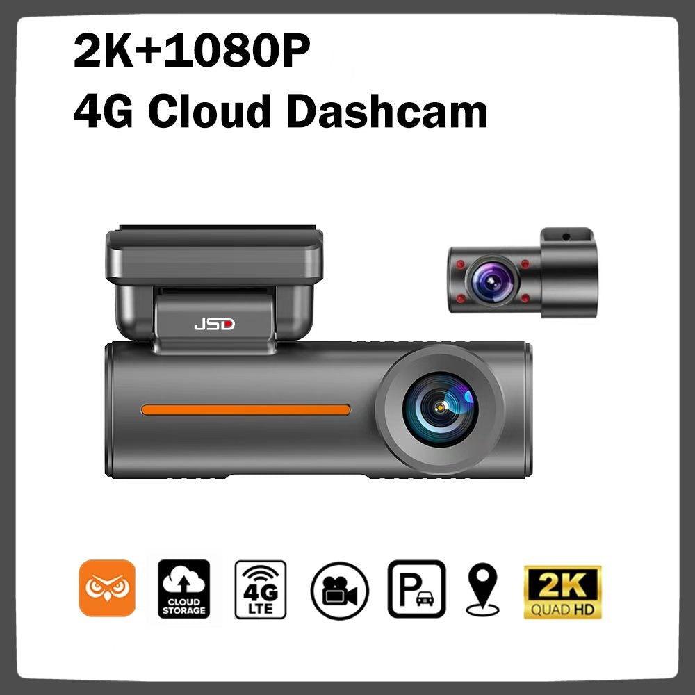 Exclusive Private-Mold Dash Cam | Front 2K Rear 1080P, 4G & GPS, Real-Time Car Monitoring via APP