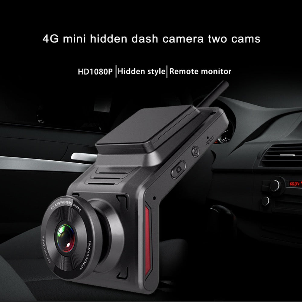 Hidden 4G Car Dash Cam with GPS | Dual FHD 1080P Cameras | Wi-Fi & Remote Control | Front and Rear Recording