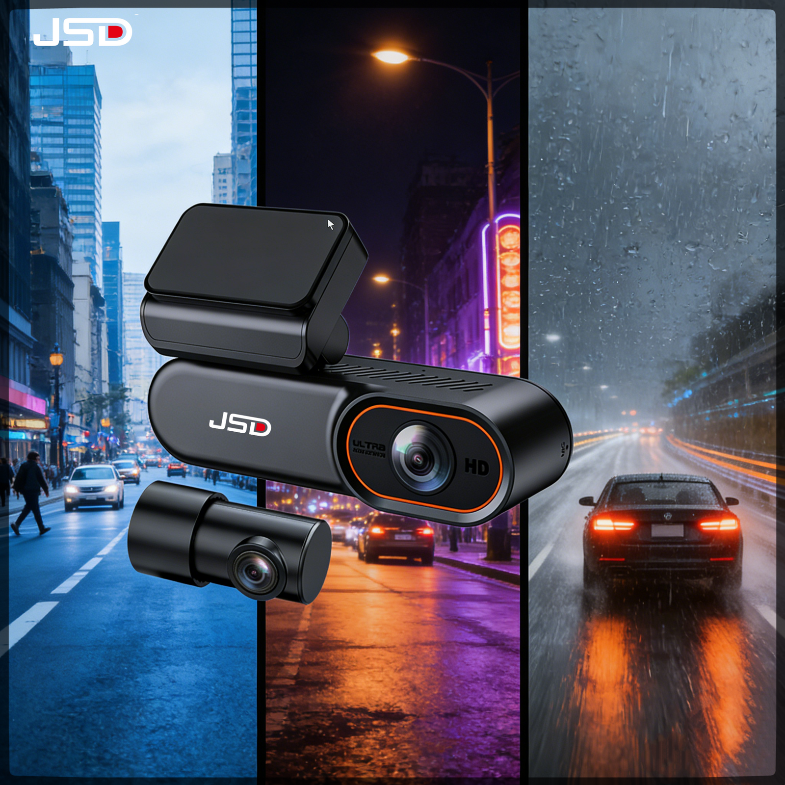 Dual Lens 2K Dash Cam 4G-Powered | Front Rear Recording + Parking Monitor