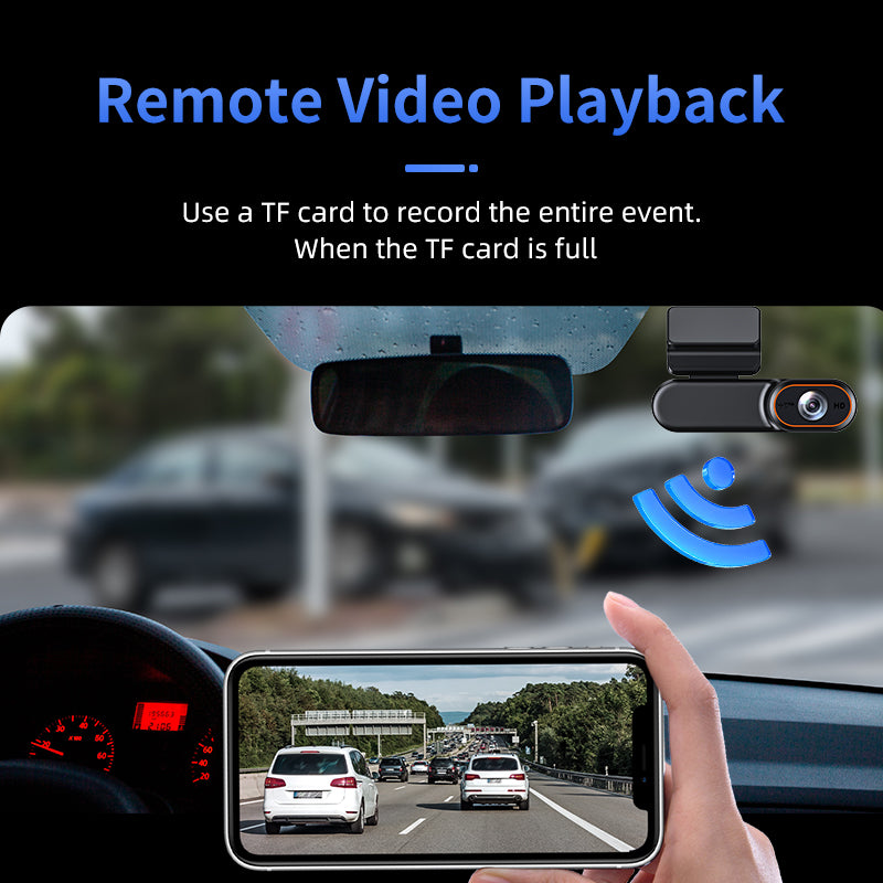 DG23 4G Dash Cam Single Lens - 1080P HD Night Vision WiFi Remote View Car Recorder