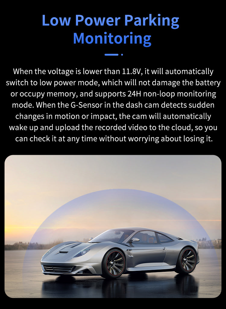 DG23 4G Dash Cam Single Lens - 1080P HD Night Vision WiFi Remote View Car Recorder