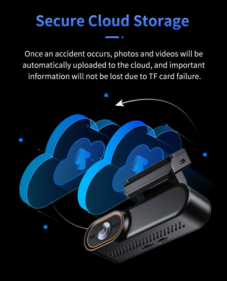 DG23 4G Dash Cam Single Lens - 1080P HD Night Vision WiFi Remote View Car Recorder