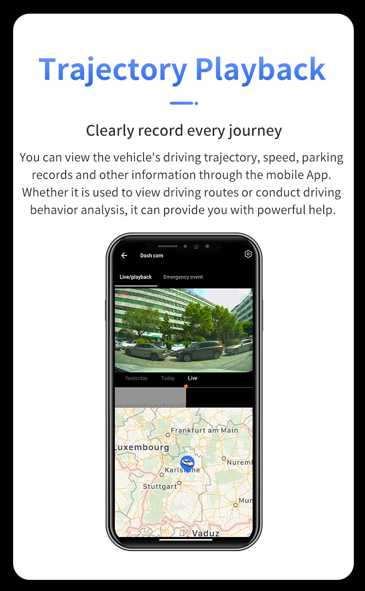 DG23 4G Dash Cam Single Lens - 1080P HD Night Vision WiFi Remote View Car Recorder