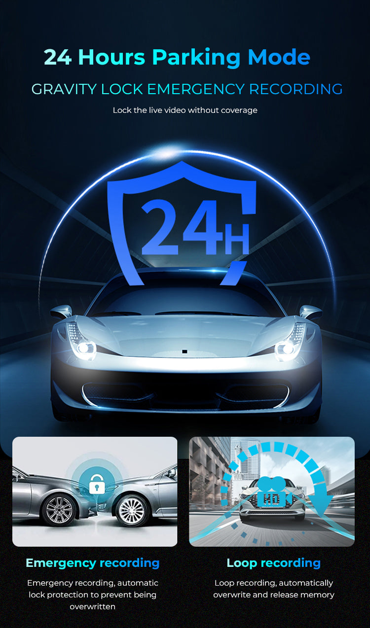 Car 4G GPS Dash Cam with Dual 1080P Lens | Integrated Mobile DVR GT10