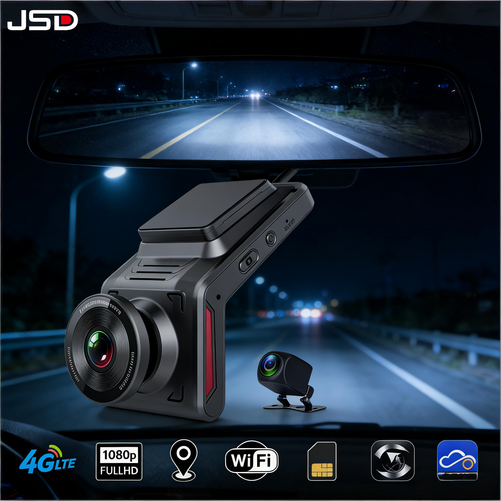 Hidden 4G Car Dash Cam with GPS | Dual FHD 1080P Cameras | Wi-Fi & Remote Control | Front and Rear Recording