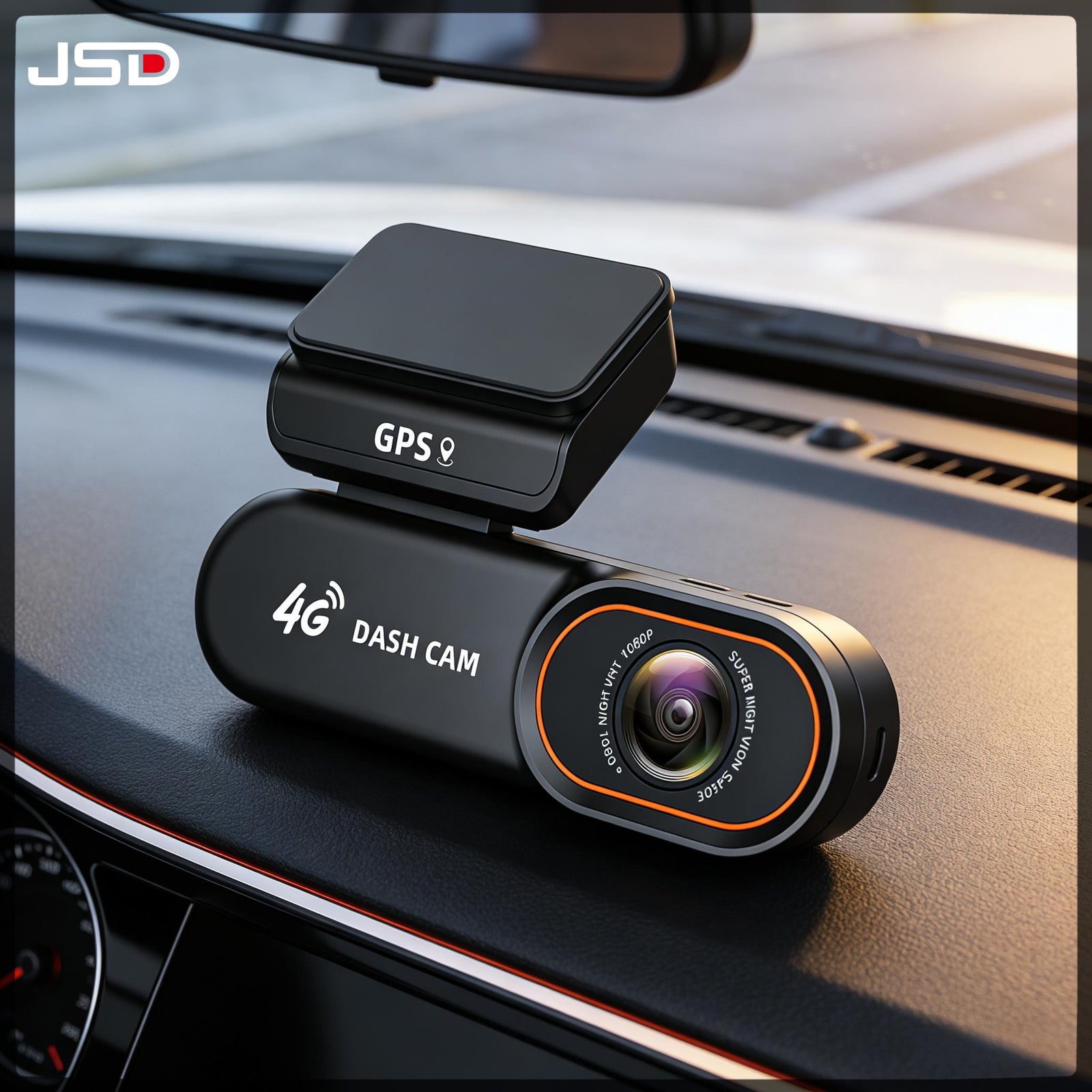DG23 4G Dash Cam Single Lens - 1080P HD Night Vision WiFi Remote View Car Recorder