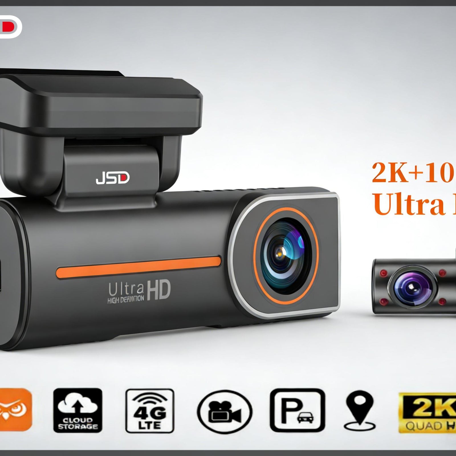 Drive Safe, Record Smarter | Dual Lens Dash Cam Front 4K Rear 1080P | G-Sensor Loop Recording
