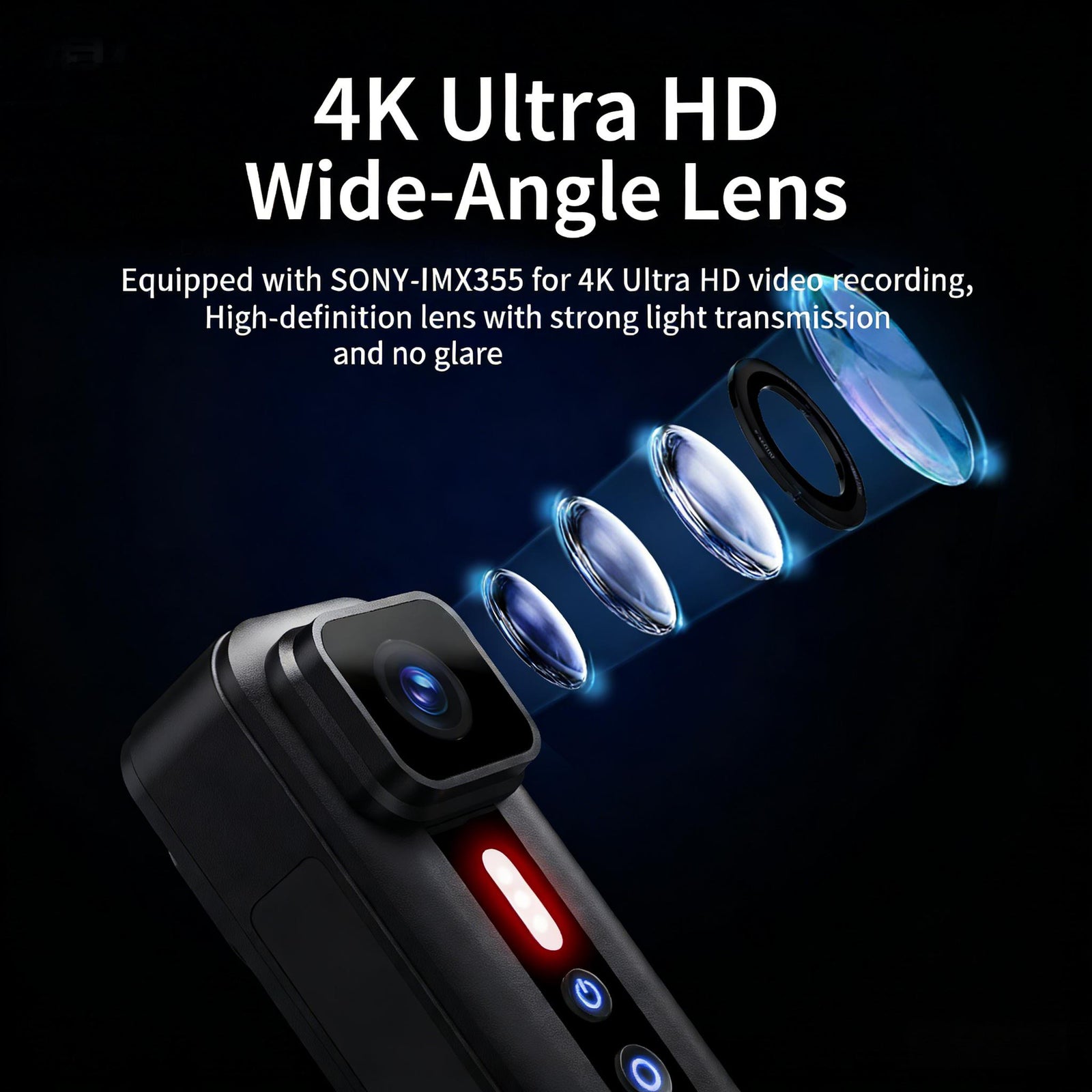 4K Ultra HD Bike Camera – Waterproof, Wide-Angle Cycling Recorder