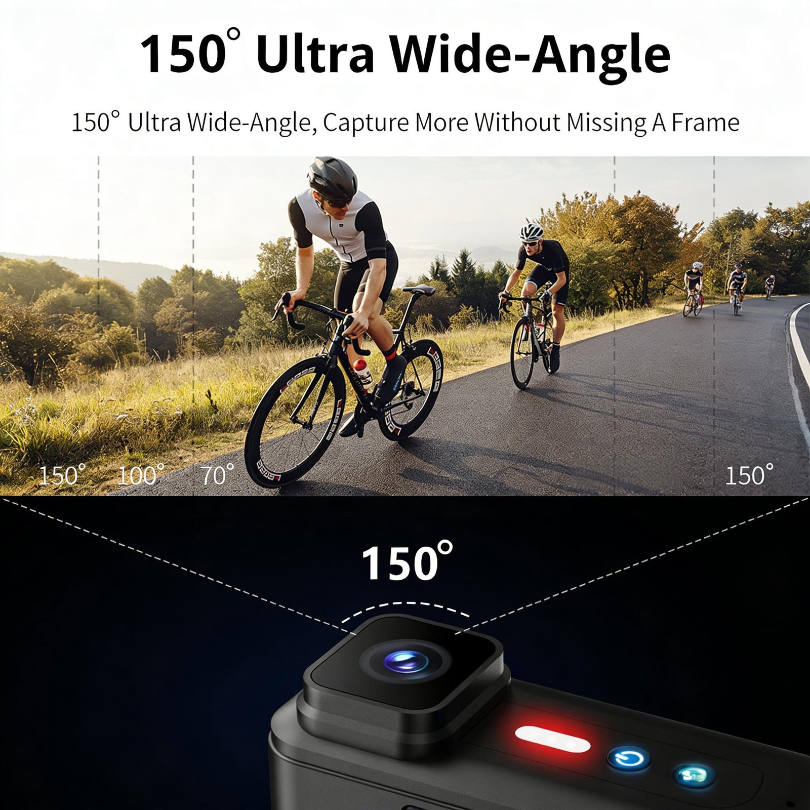 4K Ultra HD Bike Camera – Waterproof, Wide-Angle Cycling Recorder